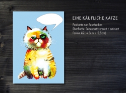Postkarte Katzen 003 Grumpy Cat